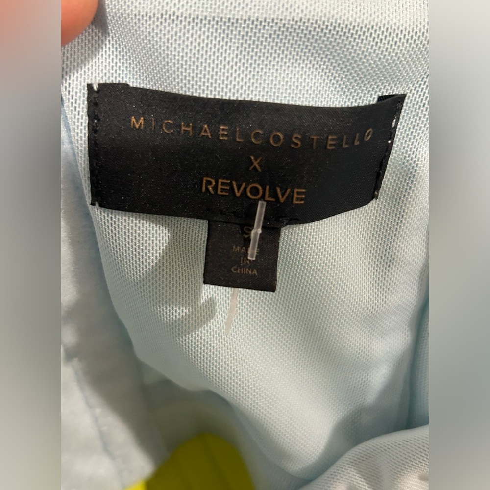 Michael Costello X Revolve Bustier in Powder Blue Satin - Picture 5 of 5